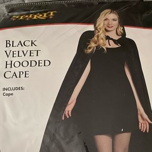 Black velvet cloak